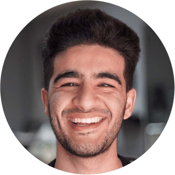 Client with a black mask